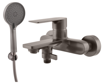 NIL Baterie vanová se sprchou a pevným držákem - rozteč 150 mm metal grey NL154.5/1MG