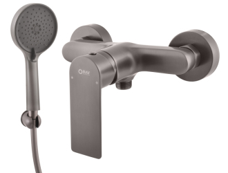 NIL Baterie sprchová se sprchou a pevným držákem - rozteč 150 mm metal grey NL181.5/1MG
