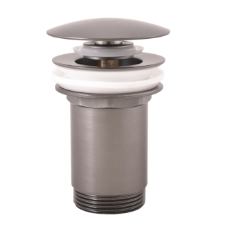 výpusť umyvadlová CLICK-CLACK 5/4“ - velká zátka - celokovová metal grey MD0484MG