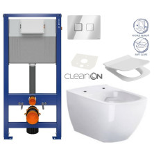 Cersanit Moduo závěsná WC mísa CleanOn se sedátkem Wrap Slim soft-close K701-262