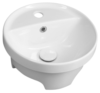 YUVA keramické umyvadlo zápustné, ? 38cm, bílá TU0652