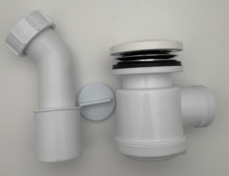 Sifon průměr otvoru 50mm, DN50, krytka litý mramor, bílá