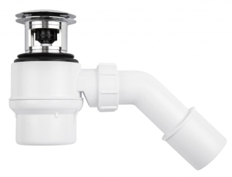 Sifon pro vany s přepadem, průměr otvoru 50mm, DN50, krytka chrom