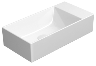 KUBE X keramické umývátko 50x25cm, bez otvoru, pravé/levé, bílá ExtraGlaze 9486011