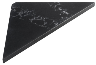 ABELINE rohová police rockstone 200x200mm, black attica AE200-0598