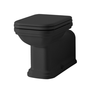 WALDORF WC mísa stojící, 37x65cm, spodní/zadní odpad, černá mat 411631