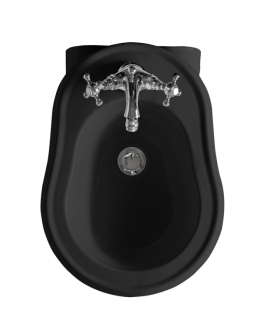 RETRO bidet závěsný 38x52cm, černá mat 102631
