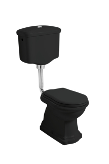 RETRO WC mísa stojící, 38,5x59cm, spodní odpad, černá mat 101031