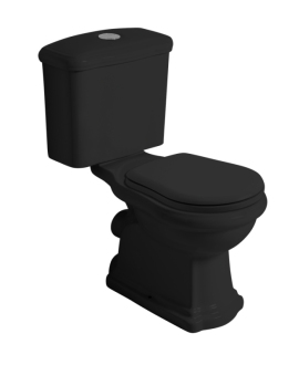 RETRO WC kombi mísa 38,5x72cm, zadní odpad, černá mat 101331