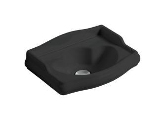 RETRO keramické umývátko 41x30cm, otvor pro baterii vpravo, černá mat 103331DX