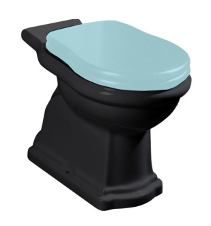 RETRO WC kombi mísa 38,5x72cm, spodní odpad, černá mat 101231