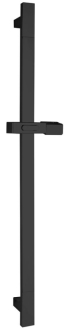 Sprchová tyč, posuvný držák, hranatá, 680mm, ABS/černá mat 1206-07B