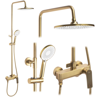 REA Avalon sprchový set, broušená zlatá REA-P2400