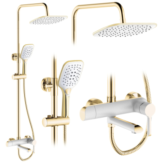 REA Melia sprchový set, bílá-zlatá REA-P2406