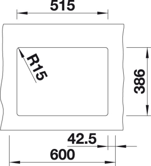 Blanco SUBLINE 350/150-U dřez pod desku basalt keramika 523 746