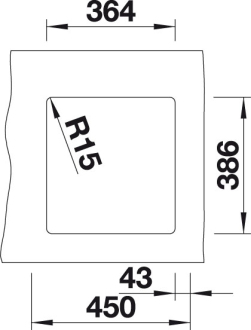 Blanco SUBLINE 375-U dřez pod desku basalt keramika 523 731