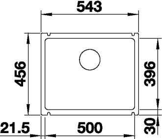 Blanco SUBLINE 500-U dřez pod desku basalt keramika 523 739