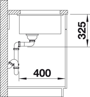 Blanco SUBLINE 500-U dřez pod desku basalt keramika 523 739