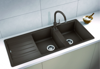 Blanco LEGRA 8 S  523167 dvoudřez s odkapem,oboustranný béžová champagne dřez vestavný