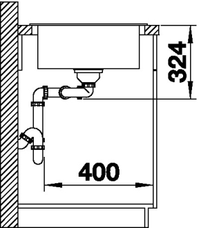 Blanco LEGRA 8 S  523167 dvoudřez s odkapem,oboustranný béžová champagne dřez vestavný