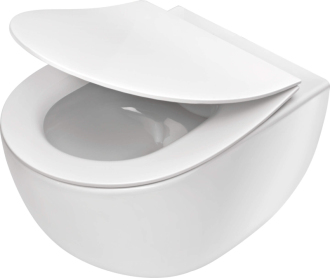 Deante PEONIA ZERO CDED6ZPW Závěsné rimless WC včetně sedátka, bílá