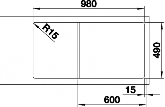 Blanco AXIA III XL 6 S dřez vestavný šedá skála granit 523 511