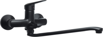Deante BORO NERO nástěnná umyvadlová baterie s dl.ramínkem a přip.na hadici BMO_N56M