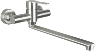 Deante LUPO nástěnná dřezová baterie, ocel BLU_F80M