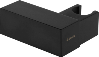 Deante SQUERE hranatý mosazný nástěnný držák pro ruční sprchu, nero ANS_N21U