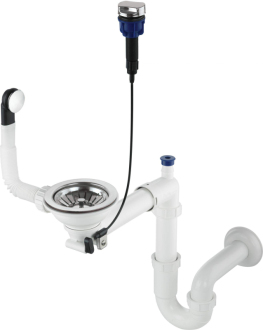 Deante "SIPHON SPACE SAVER pro jednodřez granitový 3,5"", s výpustí click-clack" ZXY_9972