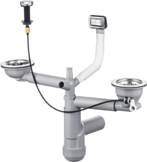 Deante SIPHON SPACE SAVER LUX pro 1,5/2-dřez s automatickou výpustí ZXY_9912