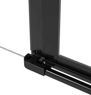 Deante KERRIA PLUS sada montážních prvků pro Walk-In, černá KTS_N11X