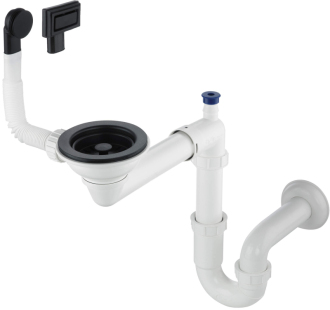 Deante "SIPHON SPACE SAVER pro jednodřez granitový 3,5"", černá" ZXY_N949
