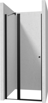 Deante KERRIA PLUS otočné sprchové dveře 80 cm s TotalWhite sklem, černá KTSUN42P