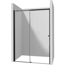 Deante KEIRRIA PLUS Posuvné sprchové dveře 180 cm černá, bílé sklo KTSPN18P