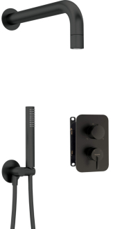 Deante Sprchový set pod omítku s baterií BOX - se sprchovou hlavicí, černá BXYZNQSM