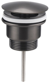Umyvadlová výpust 5/4", neuzavíratelná, velká zátka, 10-55mm, gun metal 542.742.5GM