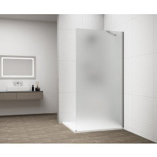 ESCA CHROME jednodílná sprchová zástěna k instalaci ke stěně, matné sklo, 700 mm ES1170-01