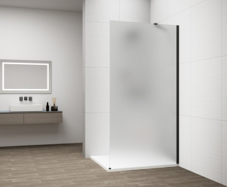 ESCA BLACK MATT jednodílná sprchová zástěna ke stěně, matné sklo, 700 mm ES1170-02