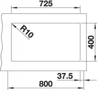 Blanco SUBLINE 430/270-U dřez pod desku šedá skála granit 523 152