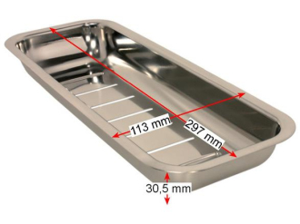 Miska pro AXIS II 5 S z nerezové oceli perforovaná