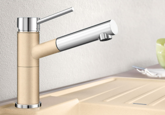 Blanco ALTA - S Compact baterie bílá/chrom granit 515 327