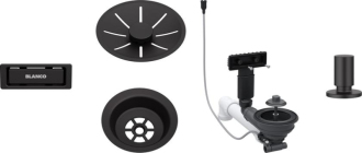 Blanco Odtoková sada 1x3,5’’ InFino s táhlem odtoková sada černá matná 207426