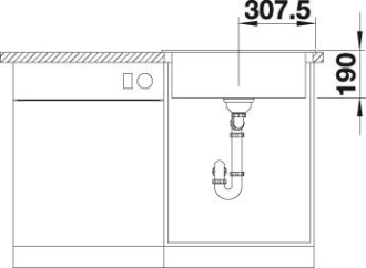 Blanco PALONA dřez vestavný basalt keramika 524 737