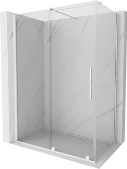 Mexen Velar výsuvná sprchová kabina 150 x 80 cm, průhledná, bílá - 871-150-080-01-20