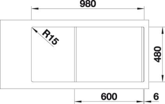 Blanco DINAS XL 6S dřez vestavný nerez kartáčovaný nerez 524 254