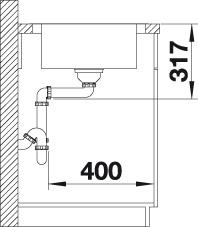 Blanco DINAS XL 6 S Compact dřez vestavný nerez kartáčovaný nerez 525 121