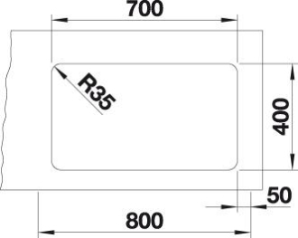 Blanco ETAGON 700-U dřez pod desku hedvábný lesk nerez 524 270