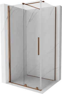 Mexen Velar výsuvný sprchový kout 100x120 cm, transparent, růžové zlato 871-100-120-01-60