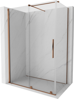 Mexen Velar výsuvný sprchový kout 140x80 cm, transparent, růžové zlato 871-140-080-01-60